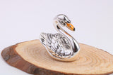 Swan Miniature Figurine, Made from Cast 925 Grade Sterling Silver with British Hallmark