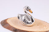 Swan Miniature Figurine, Made from Cast 925 Grade Sterling Silver with British Hallmark