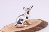 Rabbit Miniature Figurine, Made from Cast 925 Grade Sterling Silver with British Hallmark