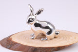 Rabbit Miniature Figurine, Made from Cast 925 Grade Sterling Silver with British Hallmark
