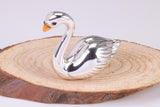 Swan Miniature Figurine, Made from Cast 925 Grade Sterling Silver with British Hallmark