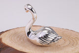 Swan Miniature Figurine, Made from Cast 925 Grade Sterling Silver with British Hallmark