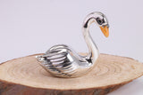 Swan Miniature Figurine, Made from Cast 925 Grade Sterling Silver with British Hallmark