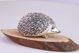 Hedgehog Miniature Figurine, 38 mm Long, Made from Cast 925 Grade Sterling Silver with British Hallmark