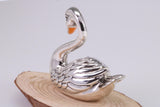 Swan Miniature Figurine, Made from Cast 925 Grade Sterling Silver with British Hallmark