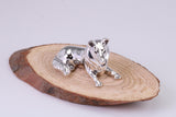 Collie Dog Miniature Figurine, Made from Cast 925 Grade Sterling Silver with British Hallmark