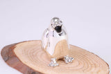 Duck Miniature Figurine, Made from Cast 925 Grade Sterling Silver with British Hallmark