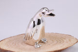 Duck Miniature Figurine, Made from Cast 925 Grade Sterling Silver with British Hallmark
