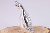 Duck Miniature Figurine, Made from Cast 925 Grade Sterling Silver with British Hallmark