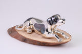 Spotty Dog Miniature Figurine, Made from Cast 925 Grade Sterling Silver with British Hallmark