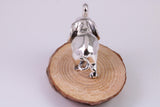 Elephant Miniature Figurine, Made from Cast 925 Grade Sterling Silver with British Hallmark
