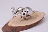 Elephant Miniature Figurine, Made from Cast 925 Grade Sterling Silver with British Hallmark