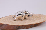 Elephant Miniature Figurine, Made from Cast 925 Grade Sterling Silver with British Hallmark