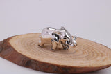 Elephant Miniature Figurine, Made from Cast 925 Grade Sterling Silver with British Hallmark