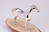 46 mm Tall Stallion Miniature Figurine, Made from Cast 925 Grade Sterling Silver with British Hallmark