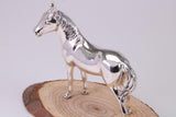 46 mm Tall Stallion Miniature Figurine, Made from Cast 925 Grade Sterling Silver with British Hallmark
