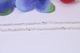 Figaro Chain, Made from solid 925 graded Sterling Silver, 16 inches long