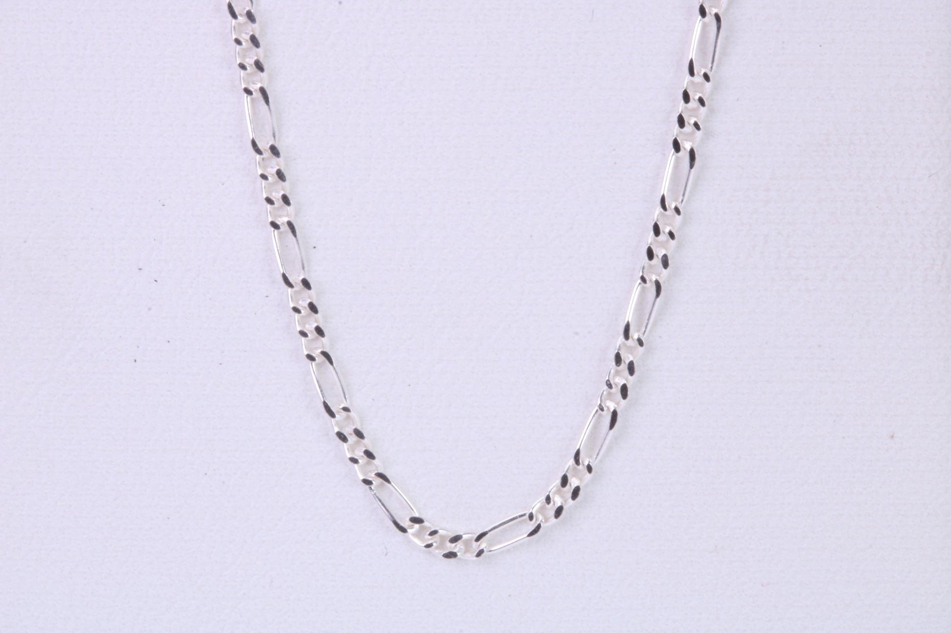 Figaro Chain, Made from solid 925 graded Sterling Silver, 16 inches long