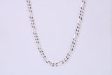 Figaro Chain, Made from solid 925 graded Sterling Silver, 16 inches long