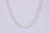 Twisted Rope Chain, Made from solid 925 graded Sterling Silver, 16 inches long