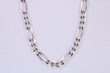Figaro Chain, Made from solid 925 graded Sterling Silver, 18 or 20 inches long
