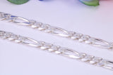 Heavy Figaro Chain, Made from solid 925 graded Sterling Silver