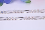 Heavy Figaro Chain, Made from solid 925 graded Sterling Silver