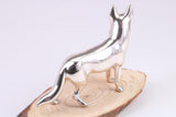 Standing Alsatian Miniature Figurine, Made from Cast 925 Grade Sterling Silver with British Hallmark