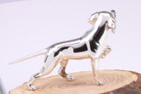 Pointer Dog Miniature Figurine, Made from Cast 925 Grade Sterling Silver with British Hallmark