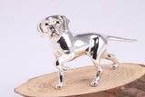 Pointer Dog Miniature Figurine, Made from Cast 925 Grade Sterling Silver with British Hallmark