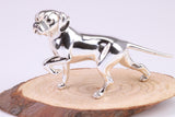 Pointer Dog Miniature Figurine, Made from Cast 925 Grade Sterling Silver with British Hallmark