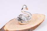 Swan Miniature Figurine, Made from Cast 925 Grade Sterling Silver with British Hallmark
