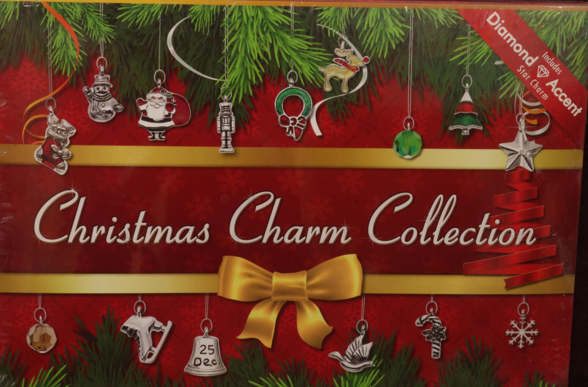 Christmas Charms Collection Advent Calendar, 24 Individual Charms Plus a Bracelet to Attach The Charms