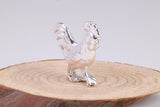 Large Standing Rooster Figurine, Made from Solid Cast 925 Grade Sterling Silver with British Hallmark