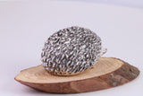 Hedgehog Miniature Figurine, 38 mm Long, Made from Cast 925 Grade Sterling Silver with British Hallmark