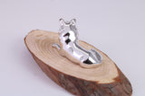 Collie Dog Miniature Figurine, Made from Cast 925 Grade Sterling Silver with British Hallmark