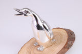 Duck Miniature Figurine, Made from Cast 925 Grade Sterling Silver with British Hallmark