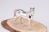 Stallion Miniature Figurine, Made from Cast 925 Grade Sterling Silver with British Hallmark