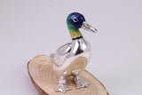 Duck Miniature Figurine, Made from Cast 925 Grade Sterling Silver with British Hallmark
