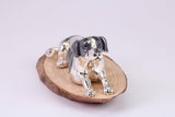 Spotty Dog Miniature Figurine, Made from Cast 925 Grade Sterling Silver with British Hallmark