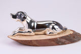 Spotty Dog Miniature Figurine, Made from Cast 925 Grade Sterling Silver with British Hallmark
