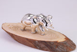 Elephant Miniature Figurine, Made from Cast 925 Grade Sterling Silver with British Hallmark