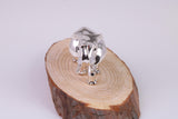 Elephant Miniature Figurine, Made from Cast 925 Grade Sterling Silver with British Hallmark