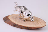 Elephant Miniature Figurine, Made from Cast 925 Grade Sterling Silver with British Hallmark