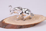 Elephant Miniature Figurine, Made from Cast 925 Grade Sterling Silver with British Hallmark