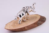 Elephant Miniature Figurine, Made from Cast 925 Grade Sterling Silver with British Hallmark