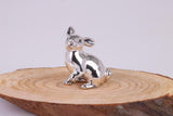 Small Rabbit Miniature Figurine, Made from Cast 925 Grade Sterling Silver with British Hallmark
