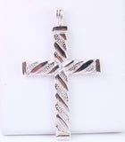 62 mm Long, Large Chunky Sterling Silver Cross, Made From Solid Cast Silver, Choice of Chain, British Hallmarked