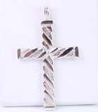 62 mm Long, Large Chunky Sterling Silver Cross, Made From Solid Cast Silver, Choice of Chain, British Hallmarked