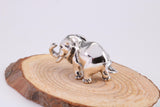 Elephant Miniature Figurine, Made from Cast 925 Grade Sterling Silver with British Hallmark